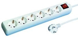 REV socket line - Stekkerdoos 6-voudig met schakelaar - Wit