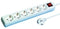 REV socket line - Stekkerdoos 6-voudig met schakelaar - Wit
