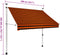vidaXL - Luifel - handmatig - uittrekbaar - 200 - cm - oranje - en - bruin