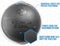 BOSU Elite - Weckmethod - Balans Trainer - 65 cm - gun metal black