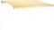 vidaXL - Luifel - automatisch - met - LED - en - windsensor - 450x350 - cm - geel - wit