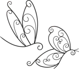 House of Seasons set van 2 muurvlinders maat in cm: 39 x 52 donkergrijs - DONKERGRIJS