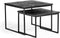 Furntastik Sperlonga Salontafelset van 2, Aged Teak, zwart