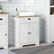 vidaXL - Wastafelkast - BODO - 70x35x80 - cm - wit - en - bruin