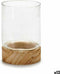 Kaarshouder Bruin Transparant Hout Kristal 11,5 x 16 x 11,5 cm (12 Stuks)