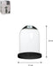 Mica Decorations Hella - Glazen Stolp - Handgemaakt - H23 x Ø17 cm - Zwart