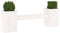 vidaXL - Bankje - met - plantenbakken - 184,5x39,5x56,5 - cm - grenenhout - wit