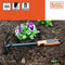 BLACK+DECKER Dubbele Schoffel - 3 Pinnen en Hak - 30 CM - Ergonomisch Handvat - Zwart/ Oranje