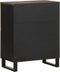 vidaXL - Dressoir - 60x33x75 - cm - massief - mangohout - zwart
