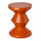 POLSPOTTEN Zig Zag - Bijzettafel - Gelakt oranje - Rond 35,5 cm