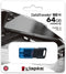 Kingston DataTraveler 80 - USB-C Stick 64GB - 200MB/s - Blauw