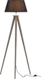 WOOOD Exclusive Omar Vloerlamp - Bamboe/Stof - Zwart - 153x60x50