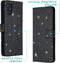 iMoshion Hoesje Geschikt voor Samsung Galaxy A51 Hoesje Met Pasjeshouder - iMoshion Design Softcase Bookcase - Goud / Meerkleurig / Zwart / Stars Gold