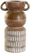 Vaas Home ESPRIT Wit Bruin Mangohout Koloniaal 16 x 10 x 23 cm