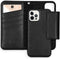 Selencia Hoesje Geschikt voor iPhone 12 Pro / 12 Hoesje Met Pasjeshouder - Selencia Surya 2-in-1 Uitneembare Vegan Lederen Bookcase - Zwart