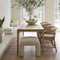 Riviera Maison Brera Stool White Sand - Polyester, Acryl, Rubberhout - Wit zand - 67.0x50.0x54.0 cm