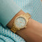 Guess Watches MINI LUNA GW0841L5 - Polshorloge - Goudkleurig - Lichtblauwe wijzerplaat met kristallen