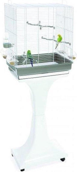 Imac vogelkooi Camilla Op Voet - Taupe/Wit - 50 x 30 x 57-129 cm