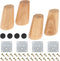 Set van 4 - 8 cm massief houten meubelpoten - voor stoelen, kast, slaapbank, bank - inclusief montageplaten, schroeven en viltglijders