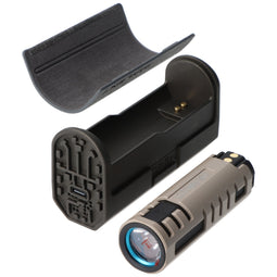Imalent LD35 LED flashlight, Premium Edition with charging box, up to 1200 lumens, black