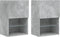 vidaXL - Tv-meubels - met - LED-verlichting - 2 - st - 40,5x30x60 - cm - betongrijs