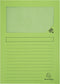 Exacompta L-map met venster Forever, pak van 100 stuks, lichtgroen