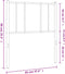 vidaXL - Hoofdbord - 90 - cm - metaal - zwart