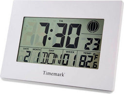 Wandklok met Thermometer Timemark Wit (24 x 17 x 2 cm)