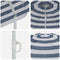 vidaXL - Strandparasol - met - Aluminium - Paal - Blauw - & - Wit - 300 - cm