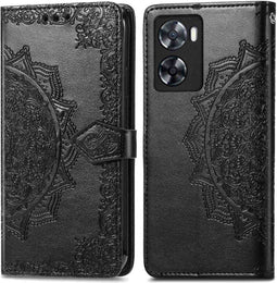 iMoshion Hoesje Geschikt voor Oppo A57s / A57 Hoesje Met Pasjeshouder - iMoshion Mandala Bookcase - Zwart