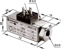 IMI NORGREN Drukschakelaar 0881400000000000 1 tot 16 bar 1 wisselcontact 1 stuk(s)