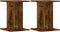 vidaXL - Speakerstandaards - 2 - st - 30x30x40 - cm - bewerkt - hout - gerookt - eiken