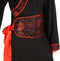 dressforfun - herenkostuum Aziaat L - lange kimono zwart / rood - 301042