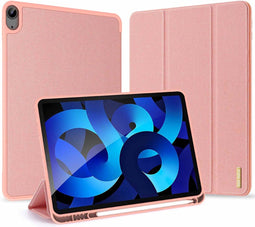 Dux Ducis - Tablethoes voor Apple iPad Air 11 (2024) / iPad Air 10.9 (2022) - Domo Book Case met auto-wake functie - Roze
