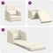 vidaXL - Vloersofa - Bed - 2-in-1 - Crème - 65x80x83 - cm - Velvet