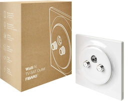 Fibaro Walli N - TV-SAT Outlet - 2 SAT aansluitingen en 1 TV aansluiting