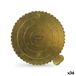 Taartbasis Algon Gouden 30 x 30 cm (36 Stuks)