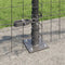 vidaXL - Hekpalen - met - basisplaten - 13 - stuks - Ø32mm - 70cm - Gegalvaniseerd - staal