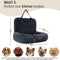 By Cee Cee Fluffy Autostoel - Hondenmand Auto - Veiligheidsriem - Donkergrijs - Maat S