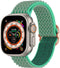 imoshion Bandje Geschikt voor Apple Watch Bandje Series 1-10 / SE / Ultra (2) - 42/44/45/46/49 mm - imoshion Elastisch nylon band - Turquoise