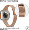 imoshion Bandje Geschikt voor Apple Watch Bandje Series 1-10 / SE / Ultra (2) - 42/44/45/46/49 mm - imoshion Milanees vouwband - Rosé Goud