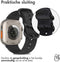 imoshion Bandje Geschikt voor Apple Watch Bandje Series 1-10 / SE / Ultra (2) - 42/44/45/46/49 mm - imoshion Nylon band - Zwart