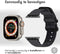 imoshion Bandje Geschikt voor Apple Watch Bandje Series 1-10 / SE / Ultra (2) - 42/44/45/46/49 mm - imoshion Nylon band - Zwart