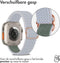 imoshion Bandje Geschikt voor Apple Watch Bandje Series 1-10 / SE / Ultra (2) - 42/44/45/46/49 mm - imoshion Elastisch nylon band - Lichtgrijs