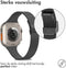 imoshion Bandje Geschikt voor Apple Watch Bandje Series 1-10 / SE / Ultra (2) - 42/44/45/46/49 mm - imoshion Milanees vouwband - Zwart