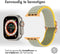 imoshion Bandje Geschikt voor Apple Watch Bandje Series 1-10 / SE / Ultra (2) - 42/44/45/46/49 mm - imoshion Elastisch nylon band - Groen