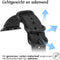 imoshion Bandje Geschikt voor Apple Watch Bandje Series 1-10 / SE / Ultra (2) - 42/44/45/46/49 mm - imoshion Nylon band - Zwart