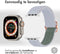 imoshion Bandje Geschikt voor Apple Watch Bandje Series 1-10 / SE / Ultra (2) - 42/44/45/46/49 mm - imoshion Elastisch nylon band - Lichtgrijs