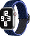 imoshion Bandje Geschikt voor Apple Watch Bandje Series 1 / 2 / 3 / 4 / 5 / 6 / 7 / 8 / 9 / SE - 38 / 40 / 41 mm / Series 10 - 42 mm - imoshion Elastisch nylon band - Donkerblauw