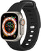 iMoshion Bandje Geschikt voor Apple Watch Bandje Series 1 / 2 / 3 / 4 / 5 / 6 / 7 / 8 / 9 / SE / Ultra (2) - 42 / 44 / 45 / 49 mm - iMoshion Siliconen band - Zwart